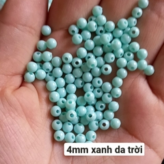 25gam hạt nhựa tròn bóng nhiều màu size 4mm