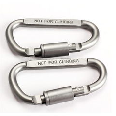 Móc khóa hình chữ D carabiner 8cm (p168-7) chịu lực móc treo đồ cho ba lô, bình nước đi dã ngoại