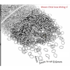 gói 100 khoen inox nối vòng size 5-6-8mm