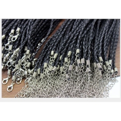 10 vòng cổ  dây da PU xoắn 3mm