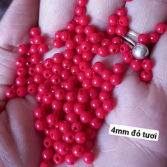 25gam hạt nhựa tròn bóng nhiều màu size 4mm Sử dụng mix vòng, làm đồ chơi,trang trí handmade.