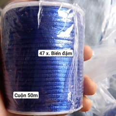 Cuộn 30-100m dây tim 2.5m Đài Loan hàng nhập khẩu loại đẹp nhiều màu để chọn, dây đan vòng tay, dây thắt vòng,vòng cổ