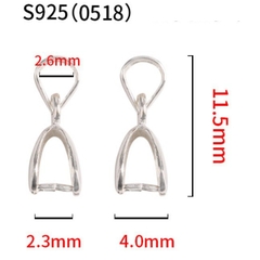 kẹp mặt dây chuyền bạc 925