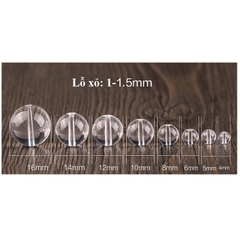 100gam Hạt thủy tinh trắng trong đủ size 4-6-8-10-12mm làm vòng
