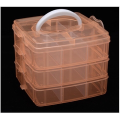 hộp đựng nhựa 3 tầng đa năng-16*16*13cm