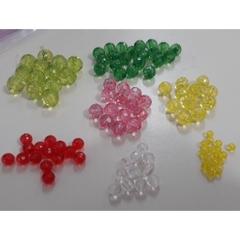 hạt nhựa góc cạnh trong nhiều màu nhiều size 4/6/8/10 ly (gói 20-25gam )