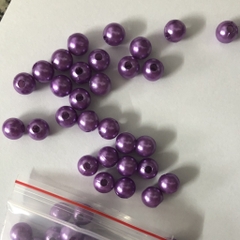 10-50 gam hạt châu 8mm, hạt cườm,hạt bẹt nhựa nhiều màu có lỗ làm vòng tay, vòng cổ, trang trí quần áo
