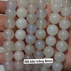 1 viên mã nãotrắng, đỏ, đen, tím có lỗ xỏ 1mm đến 1,5mm size 6mm 8mm 10mm 16mm 18mm 20mm
