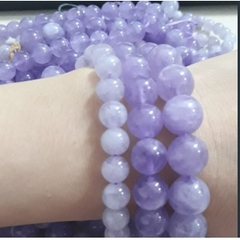 1 viên T H A C H - A N H tím loại đẹp 7A làm vòng tay size 8-10-12 mm