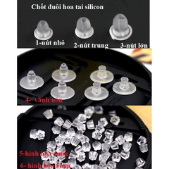 100 CHỐT HOA TAI - BỊT SAU KHUYÊN XỎ , CHỐT CHUÔI HOA TAI