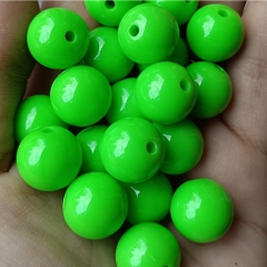 10-25gam hạt nhựa 14mm tròn nhiều màu có lỗ xỏ dây cỡ 2mm dùng làm trang sức, thủ công handmade, học liệu