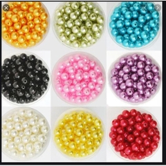 0.1-0.5kg hạt cườm, hạt bẹt, hạt châu nhựa đủ màu nhiều size 4-6-8-10-12mm  có lỗ xỏ