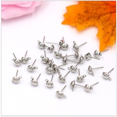 10 chốt hoa tai sát đầu tròn hình cây NẤM có móc đủ size (gồm đuôi) - nguyên liệu làm hoa tai