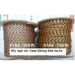 cuộn 130m Dây chỉ ngũ sắc may mắn size 1mm -các màu mã 516A
