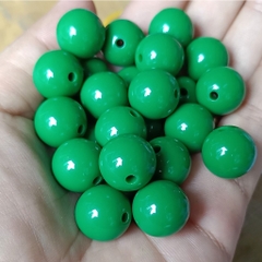 10-25gam hạt nhựa 14mm tròn nhiều màu có lỗ xỏ dây cỡ 2mm dùng làm trang sức, thủ công handmade, học liệu