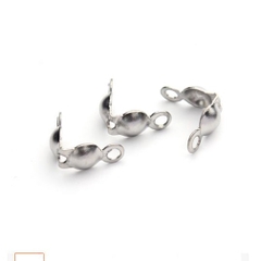 2-10 kẹp sò nối đầu dây Không rỉ bạc 925, inox không rỉ