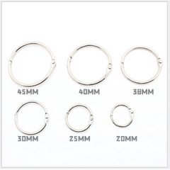 10 kiềng còng sách size 2-2.5-3-3.8-4-4.5cm để làm bìa sách, lịch, flashcard....