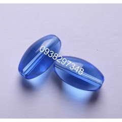 10 viên lu thống 10x19mm  đá thủy tinh nhân tạo 8x11mm (có 10 màu) có lỗ xỏ làm vòng