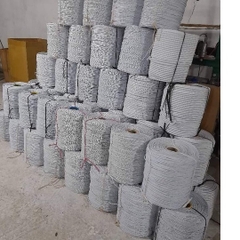 0.5-1kg (ký) dây dù size 2mm, 3mm, 4mm, 5mm, 6mm, 7mm, 8mm mè trắng đen,trắng xanh  làm dây luồng, dây cột đồ, thủ công