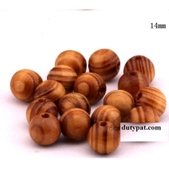 100gam hạt gỗ tròn có lỗ xỏ vân nâu đủ size 6mm-8mm-10mm-12mm-14mm-16mm-18mm-20mm-25mm-30mm