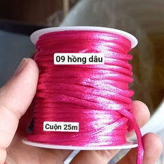 Cuộn 30-100m dây tim 2.5m Đài Loan hàng nhập khẩu loại đẹp nhiều màu để chọn, dây đan vòng tay, dây thắt vòng,vòng cổ