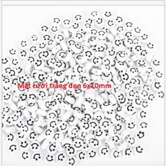 10-50 gam hạt mặt cười IN NỔI 10mm loại tốt xỏ vòng hat, làm trang sức