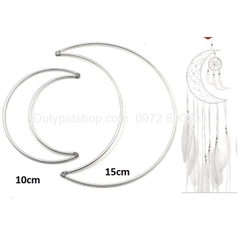 Vòng khung mặt trăng khuyết làm dreamcatcher