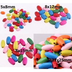 gói 5gam hạt gỗ lu thống, hình ống nhiều màu nhiều size