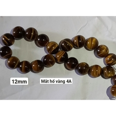 Một hạt đá mắt hổ 8-10-12-14-16-18-20mm vàng nâu 4A