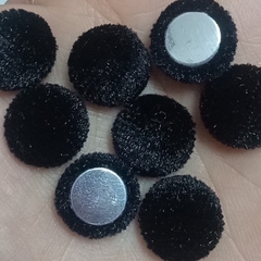 10 Nút dán vải nhung đỏ và xanh đen 15mm