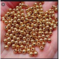 10-25gam hạt cườm phủ màu vàng hoặc bạc size 4/6/8/10mm