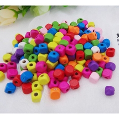 50/100gam hạt gỗ vuông nhiều màu size 8& 10mm đồ chơi, trang trí handmade