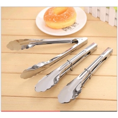 Kẹp Gắp Thức Ăn Gắp Đồ Nóng - chất liệu inox, silicon, Kẹp gắp thức ăn, bánh silicon chịu nhiệt 28 cm