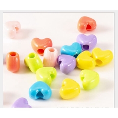 10-50gam P128-45 hạt trái tim lỗ xỏ lớn 5mmtrang trí vòng hạt, cột tóc,làm đồ chơi, trang trí thủ công handmade..