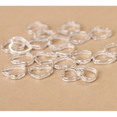 charm trái tim ốp hạt bạc 925 size5.5-7.5-9mm