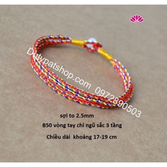 Vòng Tay Chỉ Ngũ Sắc Nepal May Mắn, vòng tay may mắn,Vòng ngũ sắc Tây Tạng - vòng tay chỉ ngũ sắc may mắn