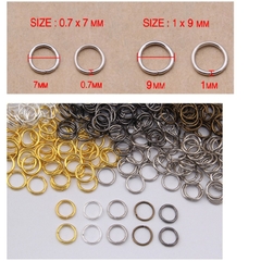 gói 10gam khoen tròn nối vòng đủ size 4-5-6-8-10mm