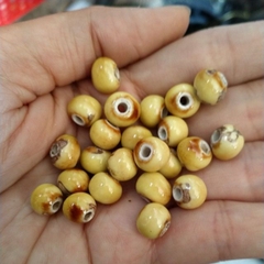 10 viên gốm sứ vàng nâu 8mm