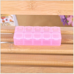 hộp nhựa 10 ngăn có nắp riêng 9 * 4 * 2cm