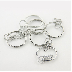 100 móc chia khóa viền gợn sóng các size 23mm-25mm-28mm