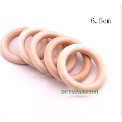 gói 5 Khoen vòng gỗ tròn size 6& 6.5cm