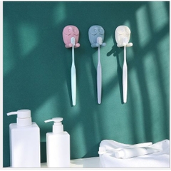 Móc Hít Tường Treo Bàn Chải, Treo Đồ Hình Thú Cute - Kẹp Bàn Chải Đánh Răng