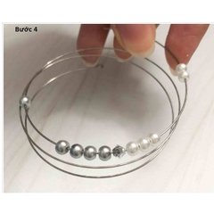 set 10 cái Vòng dây kim loại làm kiềng 50/55/60mm