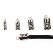 gói 10 chốt kẹp đầu dây làm vòng tay, vòng cổ dạng tròn đủ size 3mm, 4mm, 5mm, 6mm (P182-26)