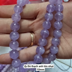 1 viên đá th.anh trắng, tím nhạt, tím đậm, đa giác có lỗ xỏ 1mm đến 1,5mm size 8mm 10mm 12mm