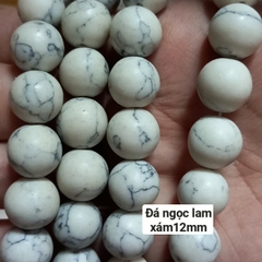 1 viên đá ngoc lam lỗ từ 1mm đến 1,5mm size 8mm 10mm 12mm