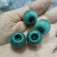Hạt quấn sợi len 16mm màu rêu