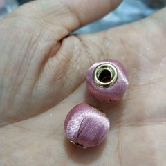 5viên Charm bọc vải 14mm lỗ 4mm