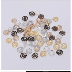 gói 20-100 ốp hoa ốp hạt 8mm loại 8 cánh làm trang sức, vòng tay, vòng cổ, hoa tai