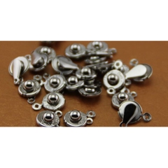 gói 100 Khóa snap kim loại làm vòng cổ, vòng tay size 7.5mm